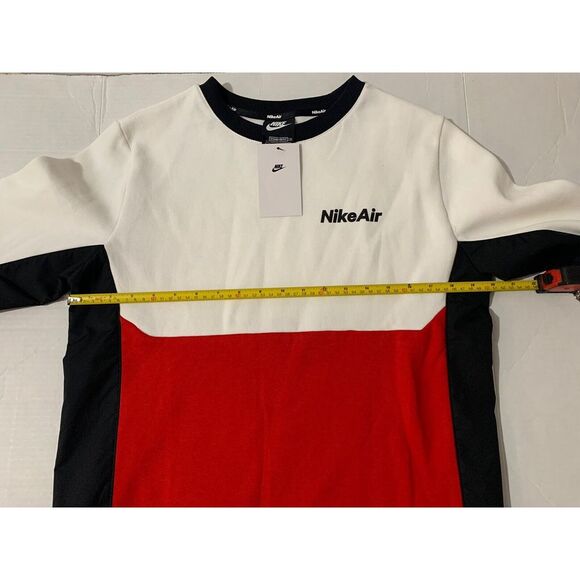 Nike Air Crewneck Sweater Colorblock Hybrid Youth Size XL Men's Small DJ0665-100 - Picture 10 of 13